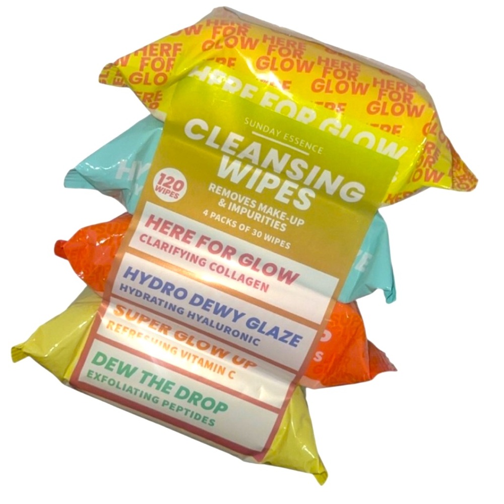 120 Sunday Essence Cleansing Wipes Set
